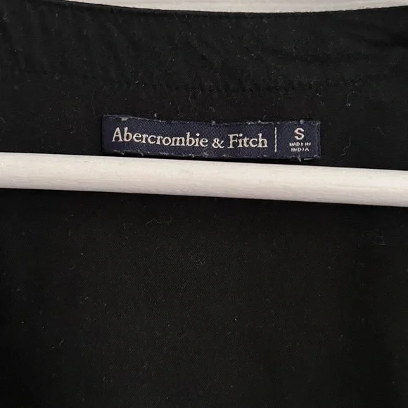 #18- Abercrombie and fitch black and white polka dot wrap romper Small - Picture 3 of 5